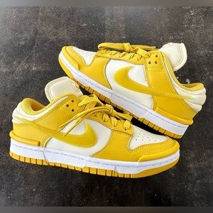 Nike Dunk Low Twist Yellow Sulfur Size 7 Womens | NEW